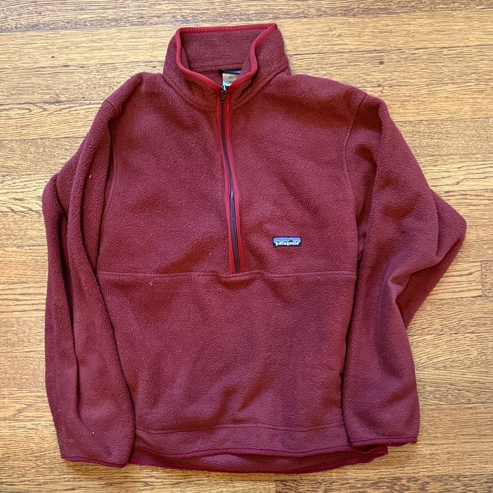 Patagonia Men's Maroon Zip-Up Fleece Jacket